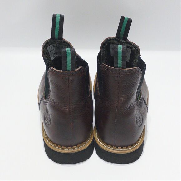 Georgia Boot Romeo Brown Leather Waterproof Chelsea Work Boot Men Size 9.5W Wide